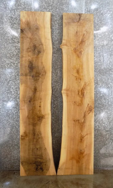 2- Live Edge Ash Conference Table Top Set, Dining Table Slabs 20615-20616